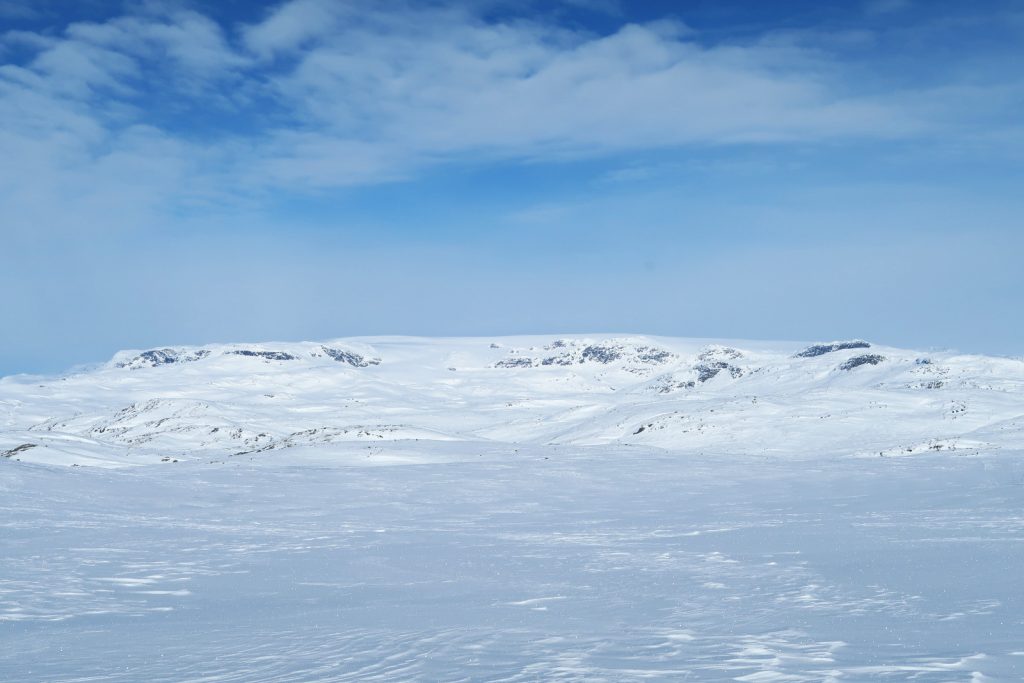 Den ganzen Tag begleitet mich heute der Hardangerjøkulen